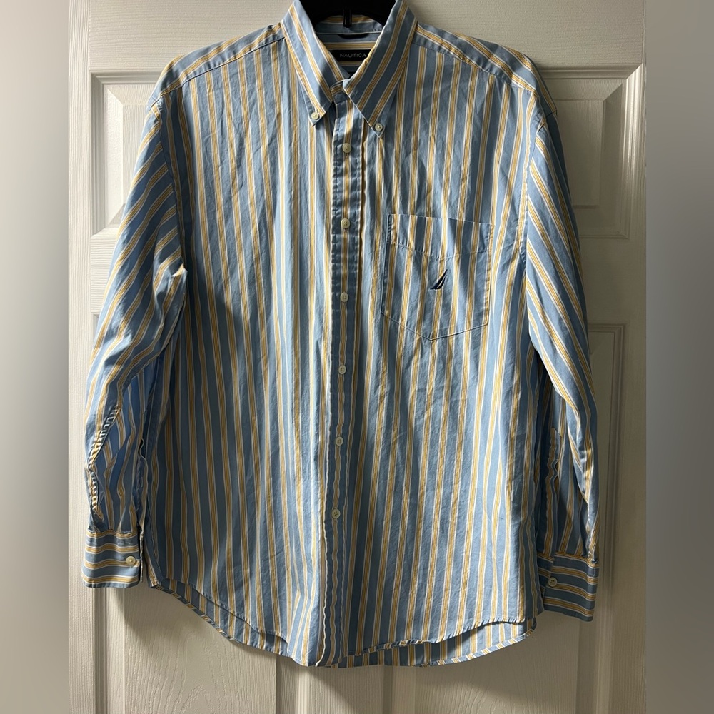 Nautica striped button down. Size Large
